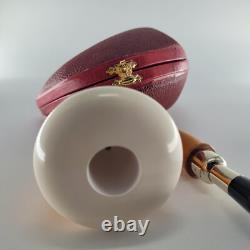 Genuine Natural African GOURD Calabash Block Meerschaum Pipe handmade CPW #4997