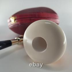 Genuine Natural African GOURD Calabash Block Meerschaum Pipe handmade CPW #4997