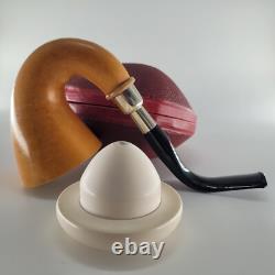 Genuine Natural African GOURD Calabash Block Meerschaum Pipe handmade CPW #4997