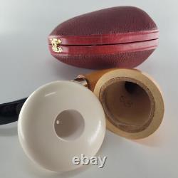 Genuine Natural African GOURD Calabash Block Meerschaum Pipe handmade CPW #4997