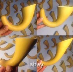 Genuine Natural African GOURD Calabash Block Meerschaum Pipe handmade CPW #4997