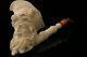 Giant Pirate Hand Carved Block Meerschaum Pipe With Fitted Custom Case 11185