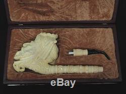 Giant Size Ottoman Pasha Block Meerschaum Pipe Collectible Vintage looks 8216