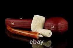 H ege Ornate Billiard Pipe New-block Meerschaum Handmade W Case#609