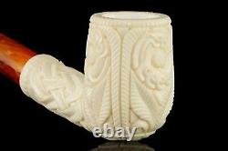 H ege Ornate Billiard Pipe New-block Meerschaum Handmade W Case#609