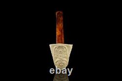 H ege Ornate Freehand Pipe New-block Meerschaum Handmade W Case#537