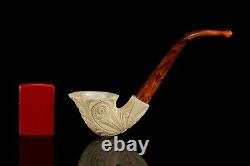 H ege Ornate Freehand Pipe New-block Meerschaum Handmade W Case#537