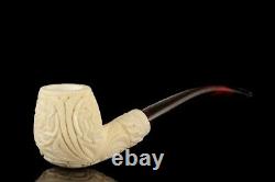 H ege Ornate Ornate Apple Pipe New-block Meerschaum Handmade W Case#261
