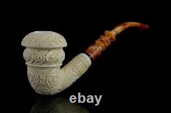 H ege Ornate Topkapi Calabash Pipe New-block Meerschaum Handmade W Case#1489