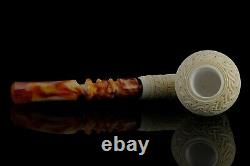 H ege Ornate Topkapi Calabash Pipe New-block Meerschaum Handmade W Case#1489