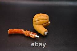 Halloween Pipe By ALI new-block Meerschaum Handmade W Case#1540