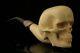 Halloween Skull Block Meerschaum Pipe By Kenan With Case 11616