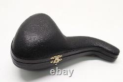 Hand Carved Block Meerschaum Tobacco Pipe Fitted Case Bearded Man #3