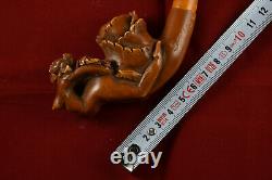Hand Carved Brown Naked Lady Pipe, Erotic Pipe, Unsmoked Pipe, Block Meerschaum