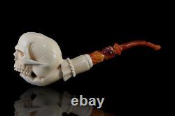 Hand Holds Skull Pipe By Kenan-new-block Meerschaum Handmade W Case&Tamper162