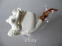 Hand Made Mermaid Nude Turkish Block Authentic Meerschaum Pipe PI2012S20