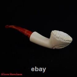 Handcarved Masonic Freemasonry Block Meerschaum Smoking Tobacco Pipe AGM-1755