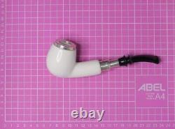 Handmade Block Meerschaum Apple Silvery Cap & Army Pipe