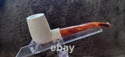 Handmade Block Meerschaum Billiard Pipe