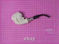 Handmade Block Meerschaum Eagle Claw Silvery Pipe