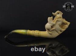 Handmade Block Meerschaum Elephant Pipe