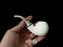 Handmade Block Meerschaum Reverse Calabash Pipe