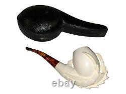 Handmade Eagle Claw & Egg Pipe Block Meerschaum Brand New Never Used