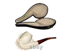 Handmade Eagle Claw & Egg Pipe Block Meerschaum Brand New Never Used