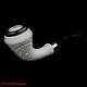 Horn Block Meerschaum Smoking Pipe, Turkish Carved Tobacco Pipe Pipa Agm-936