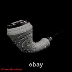 Horn Block Meerschaum Smoking Pipe, Turkish Carved Tobacco Pipe Pipa AGM-936