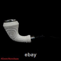 Horn Block Meerschaum Smoking Pipe, Turkish Carved Tobacco Pipe Pipa AGM-936