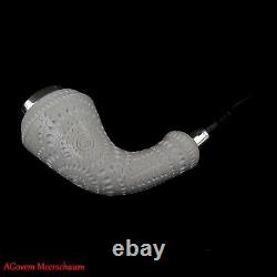 Horn Block Meerschaum Smoking Pipe, Turkish Carved Tobacco Pipe Pipa AGM-936