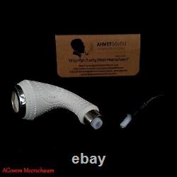 Horn Block Meerschaum Smoking Pipe, Turkish Carved Tobacco Pipe Pipa AGM-936