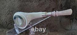 Horn Handmade Block Meerschaum Silvery Army Pipe