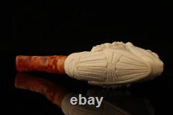 Horse Block Meerschaum Pipe Carved by I. Baglan with custom case 13518