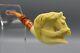 Horse Figure Pipe Handmade Block Meerschaum-new Custom Case#1806