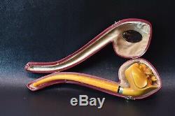Hunting Dog PIPE BY KARAHAN -BLOCK MEERSCHAUM-NEW-HAND CARVED-FROM TURKEY#1289