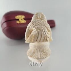 Hunting dog meerschaum pipe handcarved block meerschaum by CPW #647