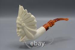 Indian Figure Pipe By Ali Block Meerschaum NEW Handmade With Case#580