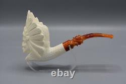 Indian Figure Pipe By Ali Block Meerschaum NEW Handmade With Case#580