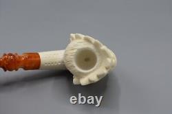 Indian Figure Pipe By Ali Block Meerschaum NEW Handmade With Case#580