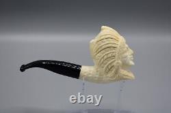 Indian Figure Smoking Pipe new-block Meerschaum Handmade W Case#1560