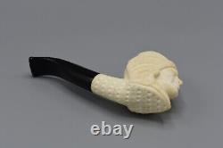 Indian Figure Smoking Pipe new-block Meerschaum Handmade W Case#1560