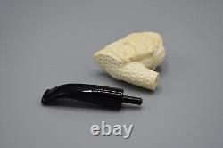 Indian Figure Smoking Pipe new-block Meerschaum Handmade W Case#1560