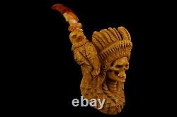 Indian Tribe Witch Figure Pipe By Ali Block Meerschaum NEW Handmade With Case#63