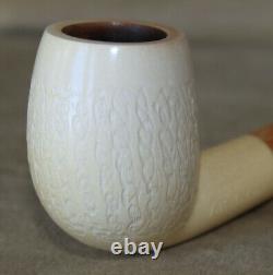 Ismet Bekler (CAO) BLOCK MEERSCHAUM in CASE MINTAmber Stem Turkish Pipe