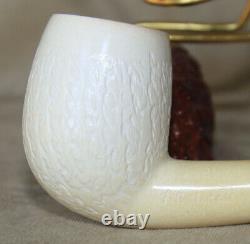 Ismet Bekler (CAO) BLOCK MEERSCHAUM in CASE MINTAmber Stem Turkish Pipe