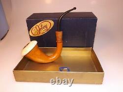 Jobey Calabash Gourd Sherlock Style Gourd Block Meerschaum Bowl Ebonite Rbr Stem