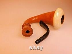 Jobey Calabash Gourd Sherlock Style Gourd Block Meerschaum Bowl Ebonite Rbr Stem