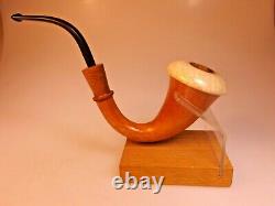 Jobey Calabash Gourd Sherlock Style Gourd Block Meerschaum Bowl Ebonite Rbr Stem